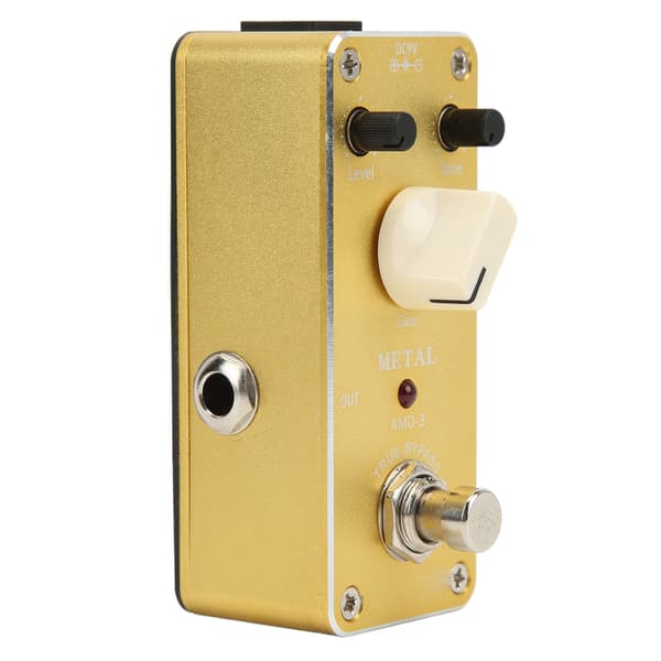 Metalldistorsionseffektpedal Mini True Bypass för elgitarr med fästtejp AMD‑3