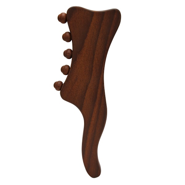 Wooden Gua Sha Stick 5 Massage Dots Natural Beech Stimulate Circulation Wooden Scraping Stick for Neck Back Shoulder