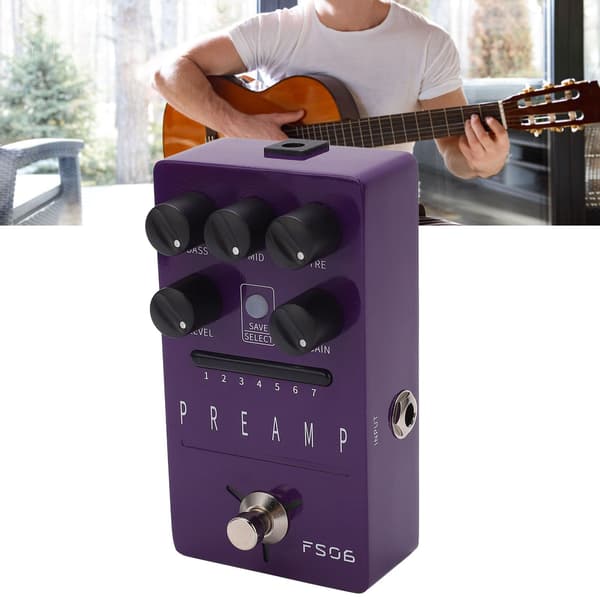 Gitarr Effekt Pedal Metall Lila 1/4in Gränssnitt Parametrar Sparbara Singel Effekt Pedal DC 9V