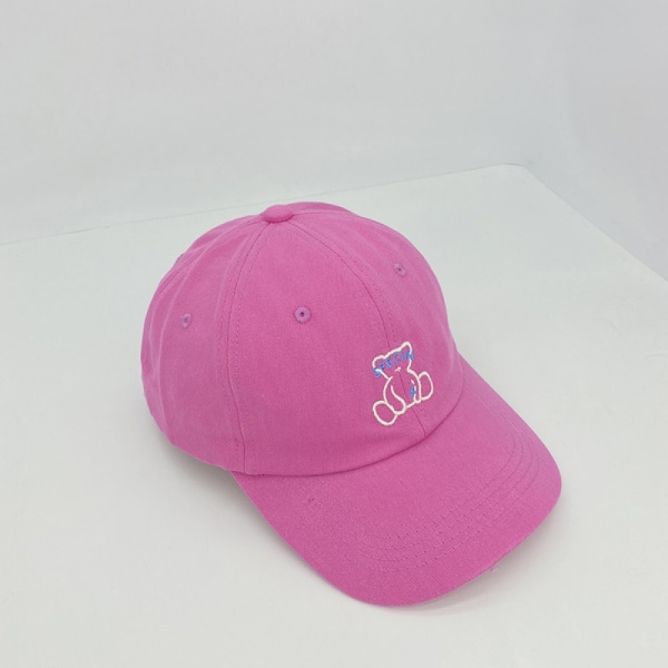 Dotpet Hat Dame Alfabetet Firkløver Broderi Blød Top Forår Og Sommer Skygge Enkelt Vild Baseball Cap Mænd (Rose Red)