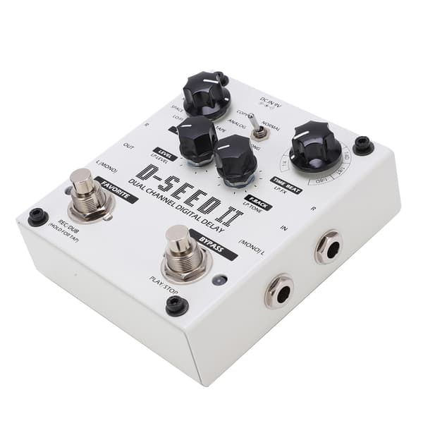 Forsinkelseseffekt Stereo Dual Channel 8 Moduser Loop-opptak Digital Stompbox 2000MS DC9V 220mA