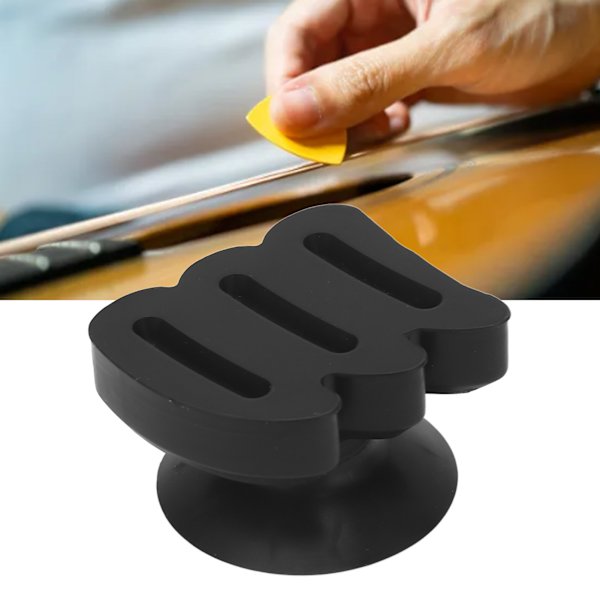 Plektrumhållare med sugkopp, plektrumklämma i silikon för elgitarr, klassisk gitarr, ukulele, bas