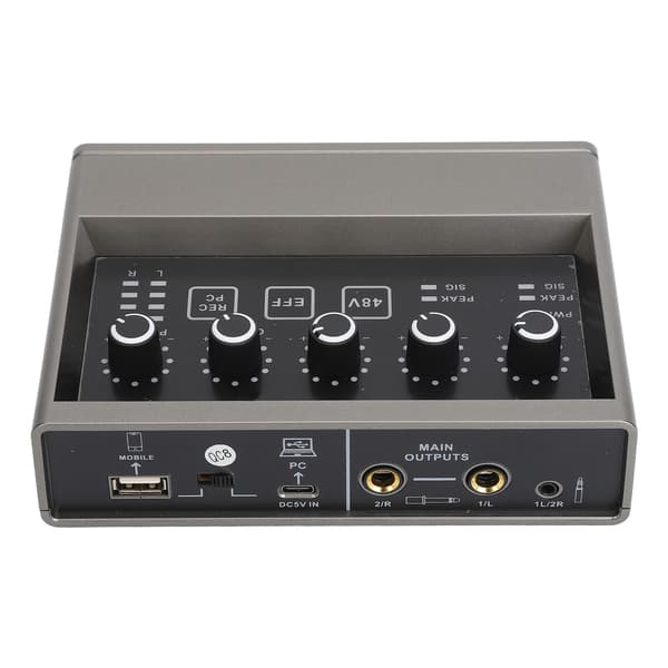 48V Live lydkort med DSP rumklang lydkort mixer til computer smartphone sanginstrument live udsendelse