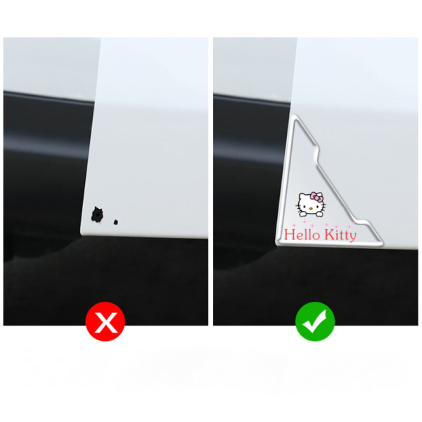 Antikollisionshörnskydd för bilens ytterdörr, PVC-dörrbumpkant anti-scratch gummiskyddsfilm-Volvo (paket med två)