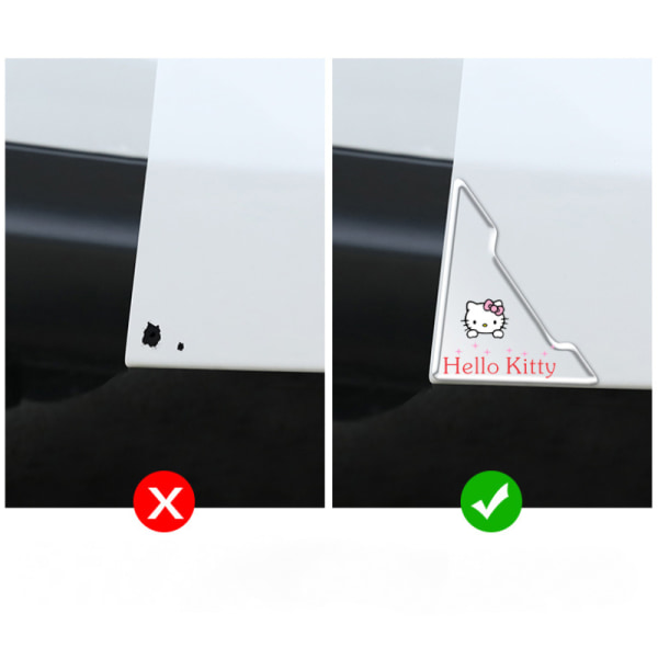 Antikrockhörnskydd för bildörr fram, PVC-dörrstötskyddskant anti-scratch gummiskyddsfilm-Changan (tvåpack)