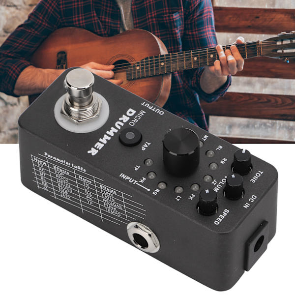 Trummaskin Pedal 121 Trumloopar Elektrisk Gitarr Monoblock Effekt med True Bypass 95mA
