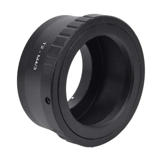 T2-M4/3 Sort aluminiumslegering adapterring til T2-monteringsteleskop til Olympus M4/3-montering spejlløst kamera
