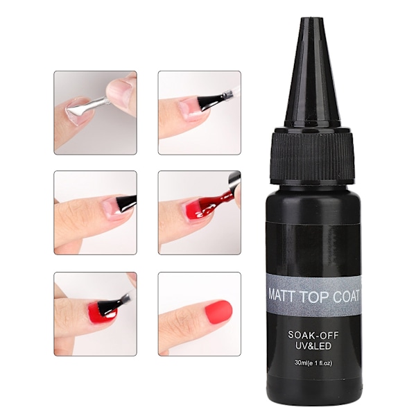 30ml Klar Matt Topplack Gel Långvarig UV Nagelkonstlack Manikyrverktyg