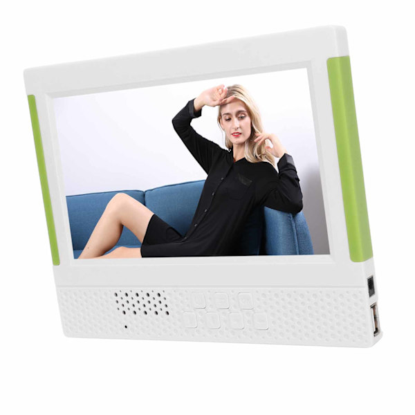 7 tums digital fotoram elektronisk fotoram med videospelare klockkalender fjärrkontrollfunktion 100‑240V EU-kontakt