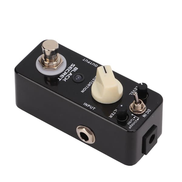Gitarr Effekt Pedal Svart Secret Klassisk Distortion True Bypass 2 Lägen Tillbehör