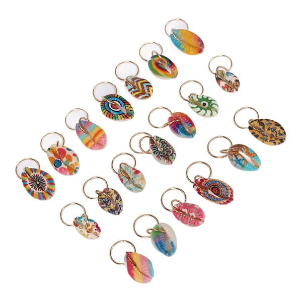20 st Shell Dreadlocks Ring DIY Söt Exqusite Hår Fläta Hänge Clips Hår Tillbehör Dekoration