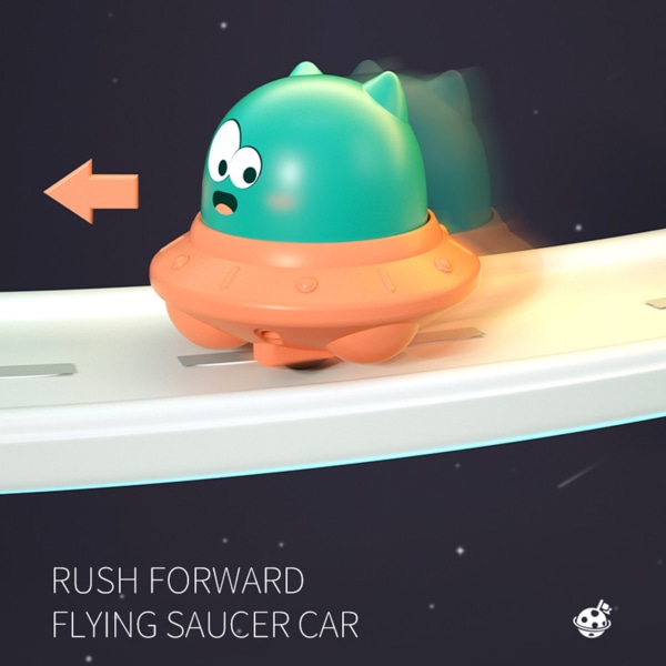 Ejektion Inertial Legetøj Uddannelsesmæssig Underholdning Mini UFO Form Træk Tilbage Tryk for at Glide Legetøjsbil Fødselsdagsgave(Bjørn)