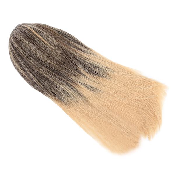lc333‑1 Pitkä Suora Hiustenpidennys Cosplay-juhliin Pitkät Hiustenpidennykset Tekohiukset 72cm Musta Gradientti Kulta