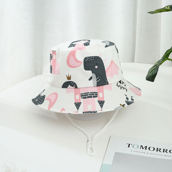 Baby fiskare hatt fyra säsonger kan bära solskyddshatt pojkar och flickor solhatt söt bassänghatt, slott, 52cm