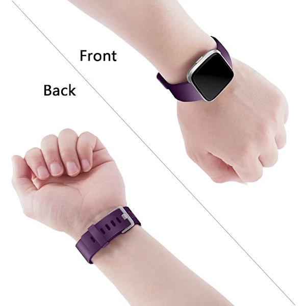 Älykellon ranneke sopii Fitbit versa älykellolle, versa 2 ja versa Lite se -kelloille naisille ja miehille (Violetti-L)
