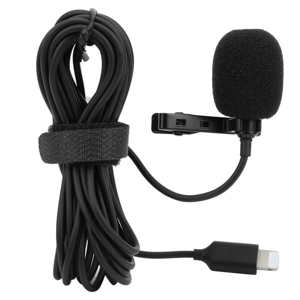 Bærbar Lavalier Trådløs Mikrofon Mic 3 meter til IOS Telefon Live Broadcast Interview