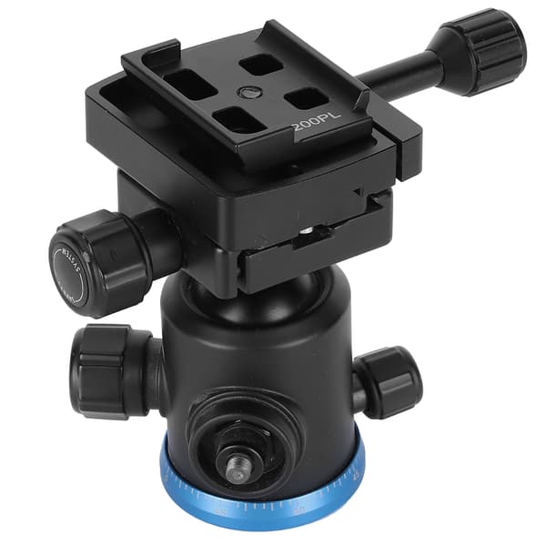 Kulehode hurtigutløserplateholder for ARCA/RRS-plate til Manfrotto RC/RC2-base