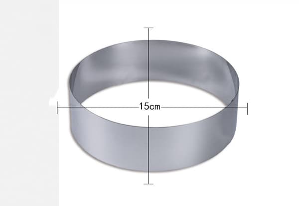 Kakering i rustfritt stål Pannekake-/kjeks-/deigkutter Lagkakeformer for baking, lagdeling, dekorering, forming, matlaging, rund