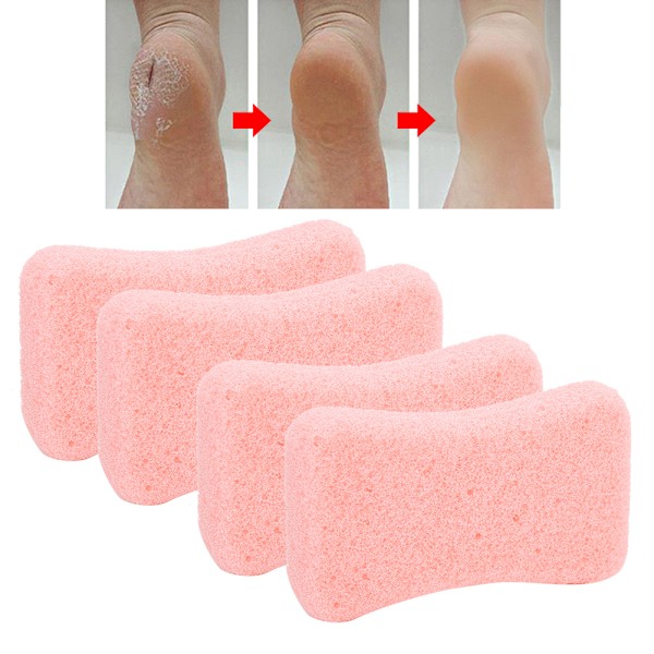 4 st Callus Exfoliate Stone Feet Care Pumice Stone Feet Hard Skin Remove Pedicure ScrubberPink