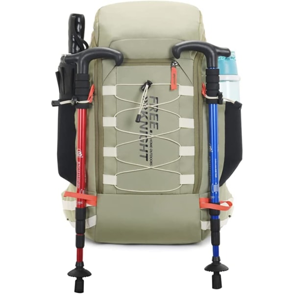 Vandringsryggsäck, campingryggsäck, 40L vattentät vandringsryggsäck, med cover, lätt reseryggsäck, grön