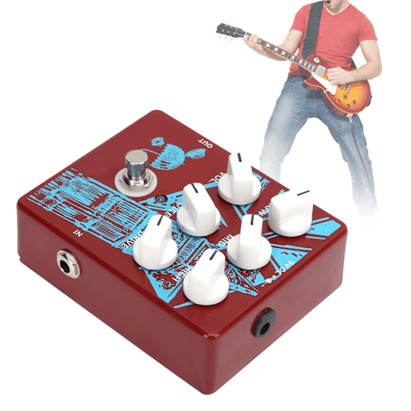 Gitarrdistorsionseffektpedal Flera lägen Bärbar Instrumenttillbehör CP‑58