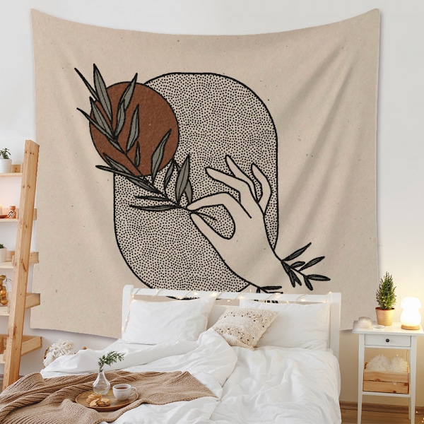 Wekity-seinävaate Esteettinen Taide Koti Tausta Kangas Sisustus Lahja Mandala Bohemia Seinävaate Sopii Olohuoneen Makuuhuoneen Sisustukseen (7, 59 x 79 tuumaa)