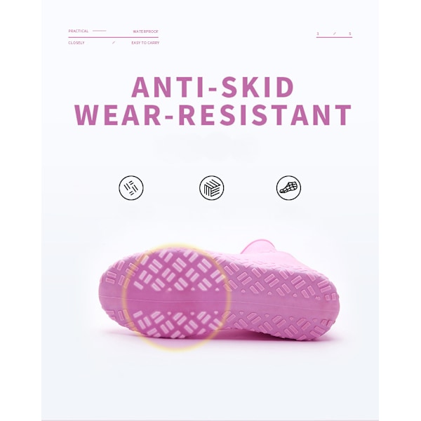 Sadesaappaat Kengänpeitteet, Uusiokäyttöiset Vedenpitävät Silikonikengänpeitteet, Uusiokäyttöiset Helppo Kantaa Naisille, Miehille, Lapsille. Vihreä (XL)