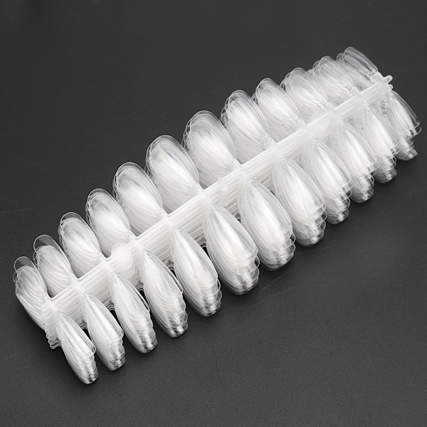 504 st falska nagelspetsar med full täckning, supertunna nagelfärgspetsar, nagel-DIY-verktyg, transparenta