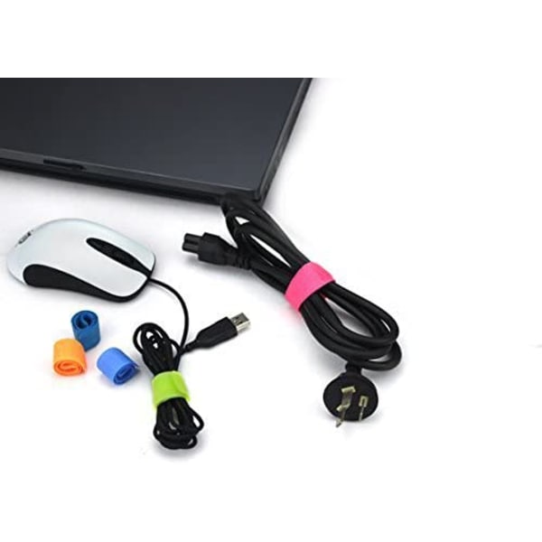 50 stk. Kabelbindere Gjenbrukbar Feste Wire Organizer Ledningsholder 7 Tommer (Blå)