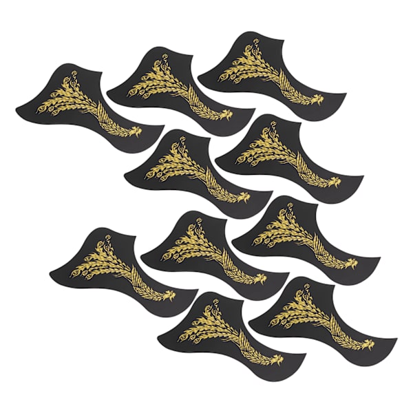 Gitarr plektrumskydd Klassisk Anti Scratch Plate Skyddande Instrument Tillbehör Fågel Typ Fenix Mönster 10 st Guld
