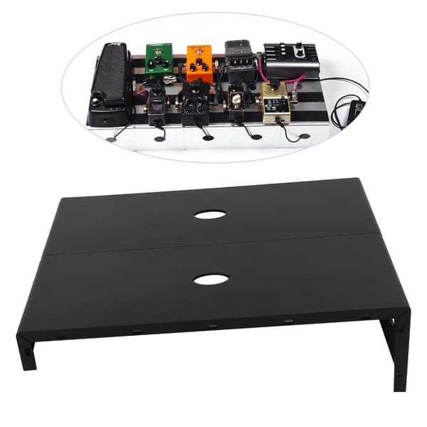 2 stk. Gitarpedalbrett Luftfartsaluminium Effektplate Musikk Instrument Tilbehør Svart