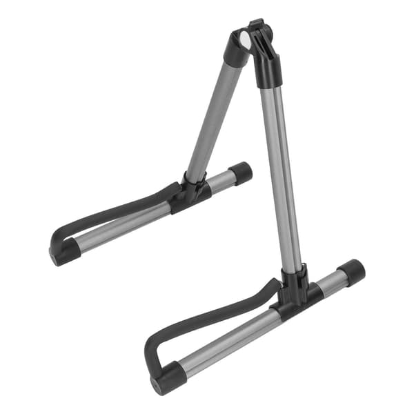 Sammenleggbart gitarstativ Justerbart metall sammenleggbart instrumentstativ for strengeinstrumenter Grå