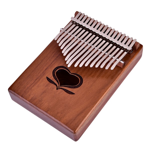 Bærbar Tiger Wood 17-tasters Kalimba Mbira Tommelfingerorgel Piano Tradisjonelt Musikinstrument