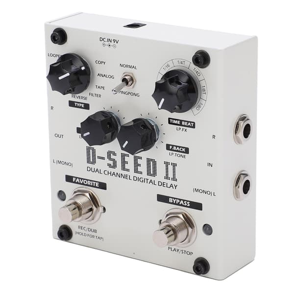 Viivevaikutteinen Stereo Dual Channel 8 Tilaa Loop-tallennus Digitaalinen Stompbox 2000MS DC9V 220mA