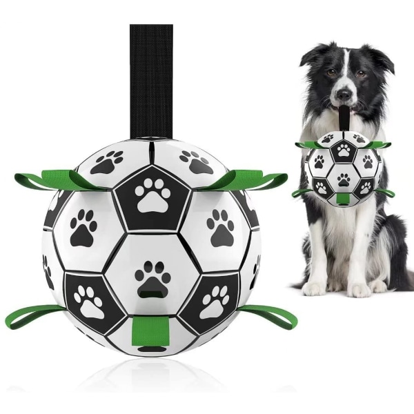 Hundleksaker Fotboll med gripflikar, interaktiva hundleksaker för dragkamp, valpfödelsedagspresenter, dragleksak för hund, vattenleksak för hund, hållbara hundbollar för hund, M