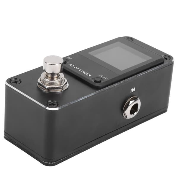 Aroma Elektrisk Gitarr Pedal Tuner Bas 430‑450Hz True Bypass Switch Aluminiumlegering AT‑07
