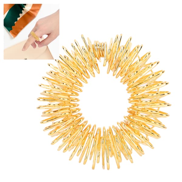 Piggete sensoriske fingerringer Fingermassasje Stressavlastende smerteterapi Ringer for barn og voksne Gull