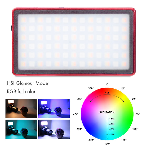ZF PL10A RGB 2500-7000K Dimbar ficklampa LED-videoljus Fullfärg 7 specialeffekter