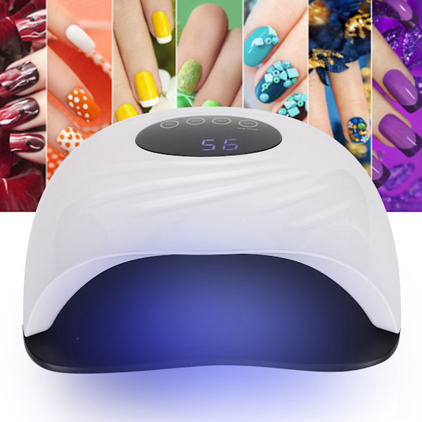 Intelligent 90W Nagelkonstlampa Torktumlare Gel Polish Härdande UV/LED Ljus Manikyrverktyg EU-kontakt 110~240V