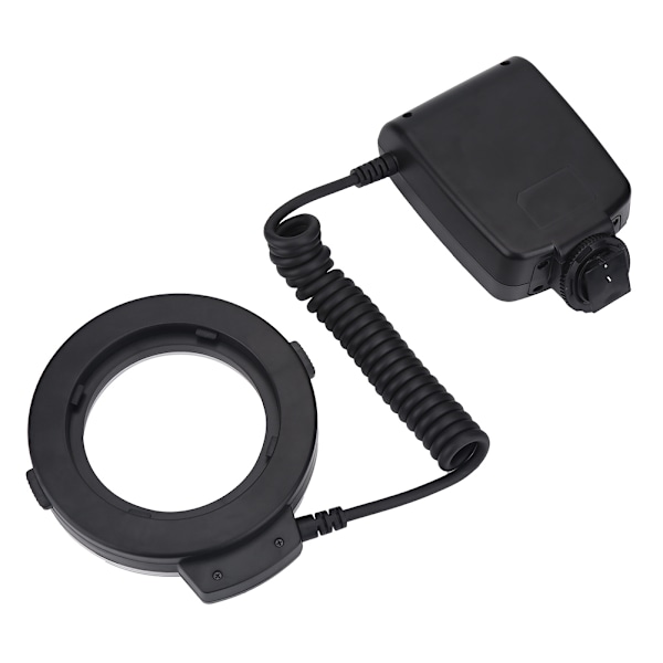 Bärbar LED-ringblixt med adaptrar och färgdiffusorer, fototillbehör för Nikon