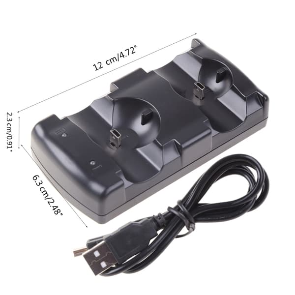 Oplader til PS3 Controller - Hurtig Opladningsstation med Indikator - Sikker og Effektiv