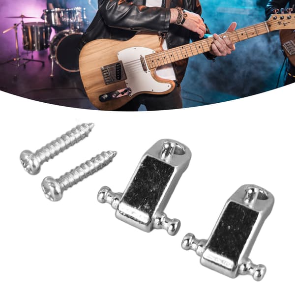 Gitarrstränghållare Rullträd Guide Hållare Metall Elgitarr Strängguide Hållare Ersättning Silver