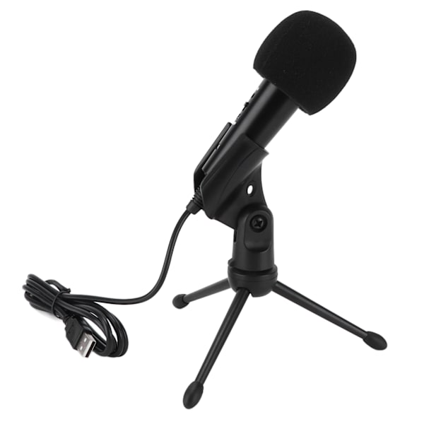 Kondensatormikrofon Kit med stativstativ USB-kontakt Inspelning Liten mikrofon med kabelutrustning