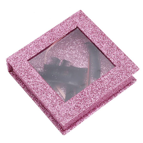 2 st magnetiska förvaringsfodral för falska ögonfransar, fyrkantig förvaringslåda för falska ögonfransar, rosa