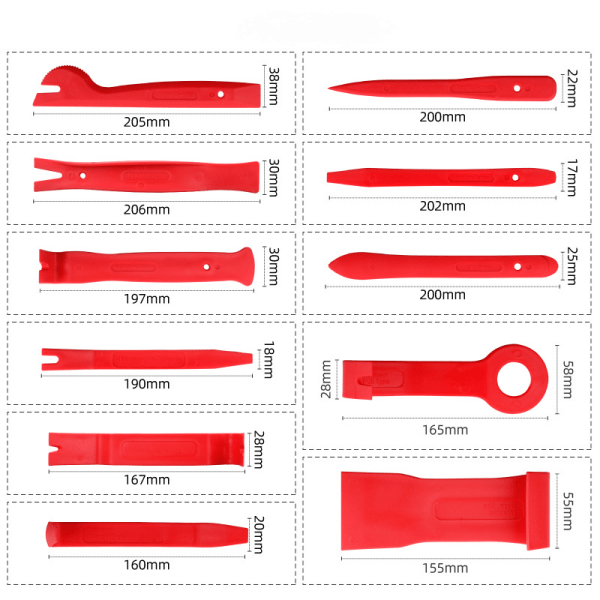 Demonteringsverktyg för stötfångare glidplatta set - stor och liten skruvmejsel set i tre delar (ett stycke)