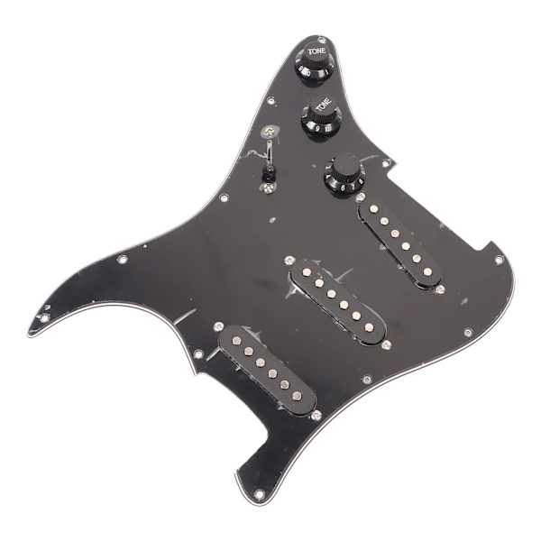 Elektrisk gitar pickup enkelt spole klar lyd 11 hull prewired pickup erstatning svart