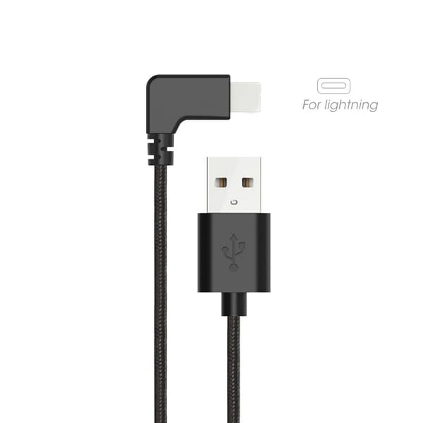 Smarttelefon strømladeradapterkabeltilbehør for DJI Osmo Mobile 2 (svart-for Lightning)
