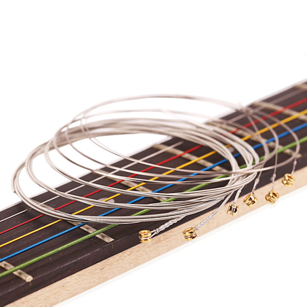 6 stk elektrisk gitarstrenger rustfrie nikkel legering antioksidasjon akustisk gitarstrenger erstatning