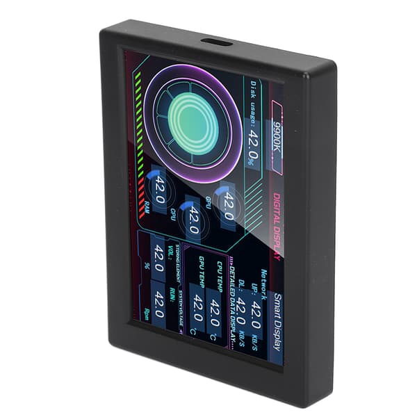 3,5 tums PC-sensorpaneldisplay DIY typ C IPS USB PC-temperaturdisplay med stativ