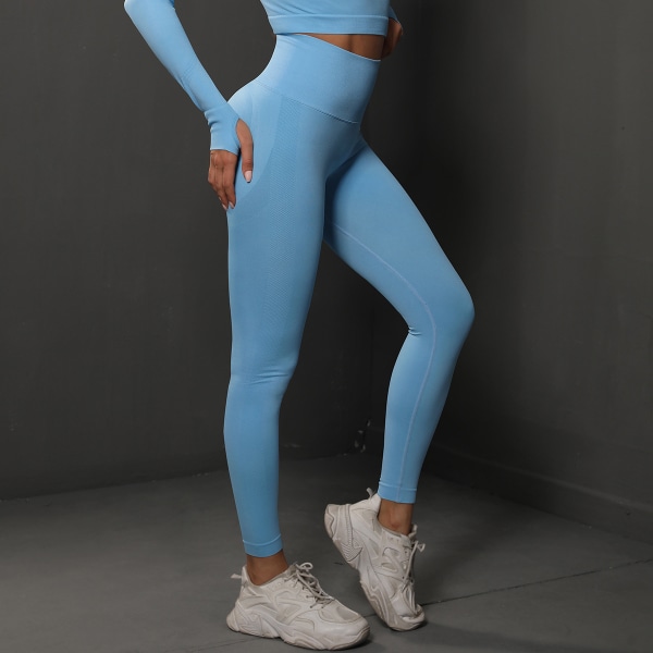 Butt Lifting Workout Leggings för kvinnor, Scrunch Butt Gym Seamless Booty Tight (M)